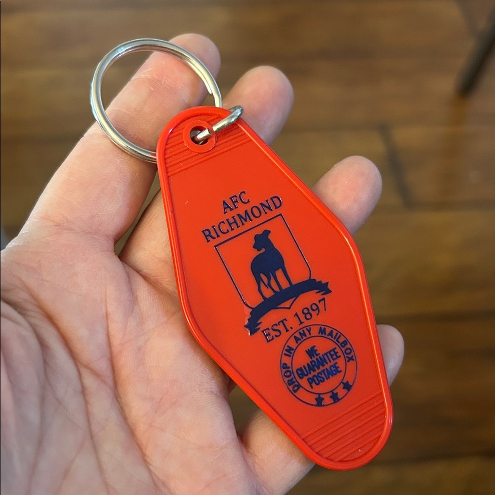 Ted Lasso AFC Richmond soccer team Keychain NEW handmade in USA
